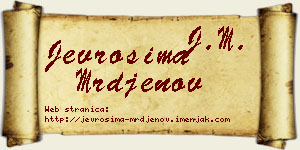 Jevrosima Mrđenov vizit kartica